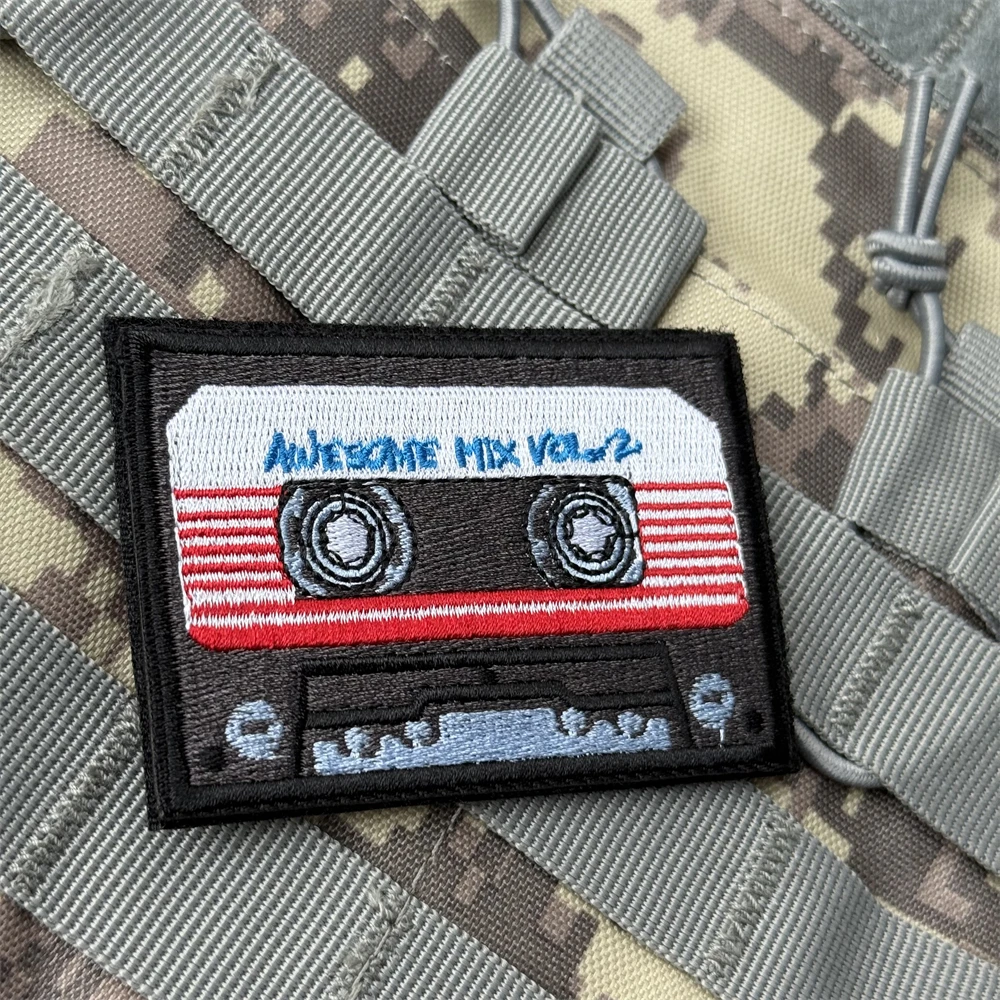 Parche del ejército militar de casete, emblema de moral táctico, pegatina para mochila, parches bordados con gancho para ropa - imagen 5
