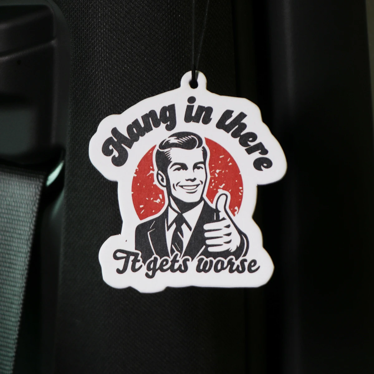 Colgar en allí se pone peor, tabletas de aromaterapia para coche, colgante de fragancia para coche, ambientador, decoración colgante para espejo retrovisor - imagen 2