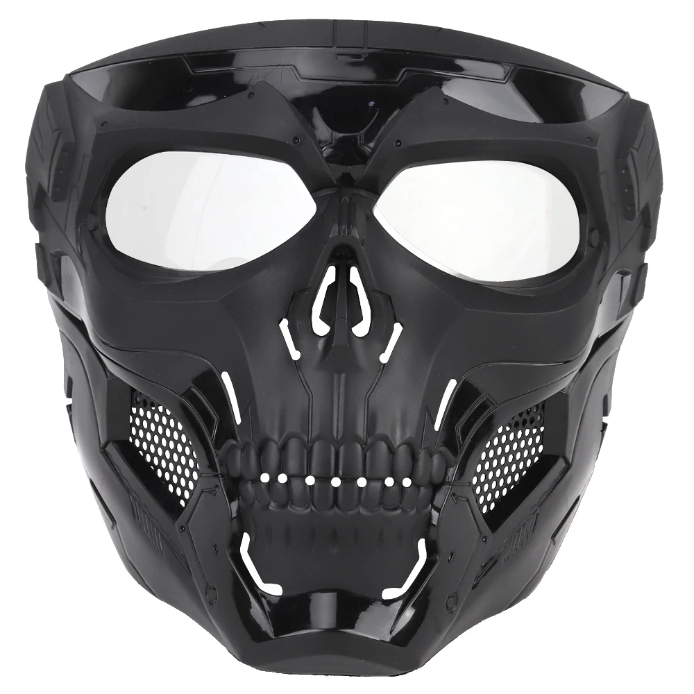 Máscara táctica de calavera para motociclismo, deporte, cara completa, máscara a prueba de viento, accesorios de Cosplay para Halloween, caza, Paintball, máscaras Airsoft - imagen 3
