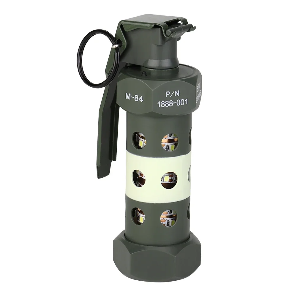 Juguetes tácticos de nailon, modelo simulado M84, Cosplay, linterna, Granada, modelo de plástico, Camping al aire libre, iluminación de emergencia - imagen 4