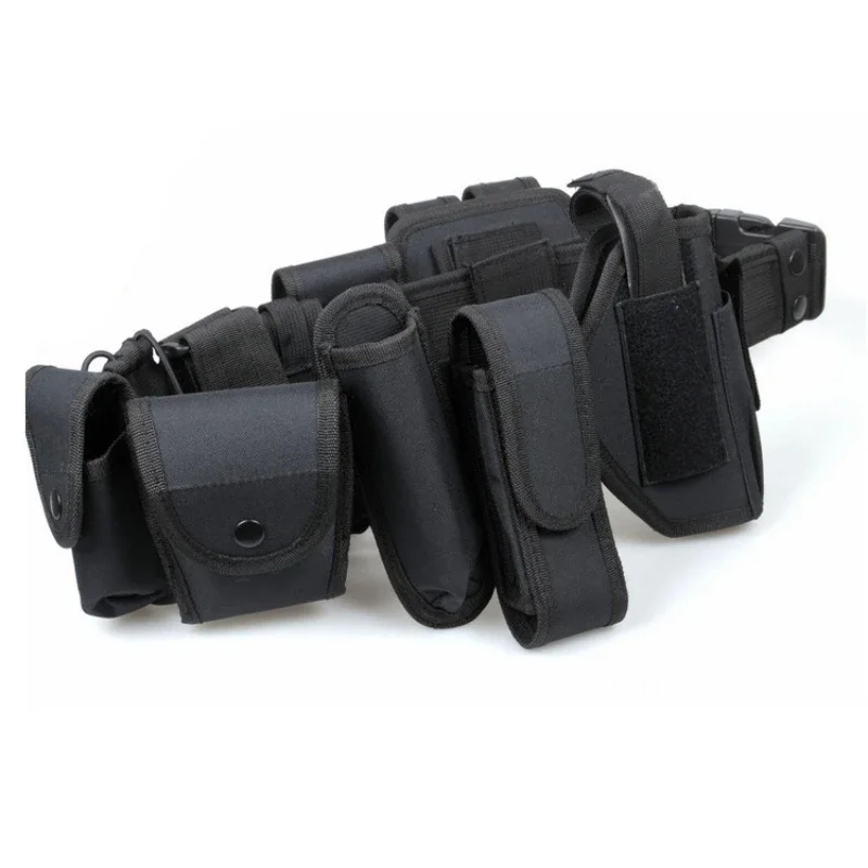Protector de seguridad táctico multifuncional 10 en 1, cinturón de trabajo, funda para pistola, juego de bolsa para revistas, Kit de utilidad, cinturón, suministros de policía militar - imagen 4