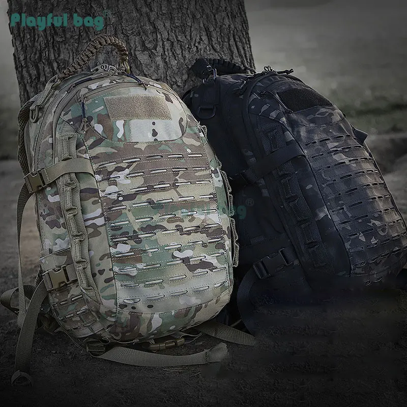Mochila táctica de 25L para hombre, mochila Molle de alpinismo al aire libre, camuflaje militar, impermeable, equipo de deporte al aire libre, AVA143 - imagen 2