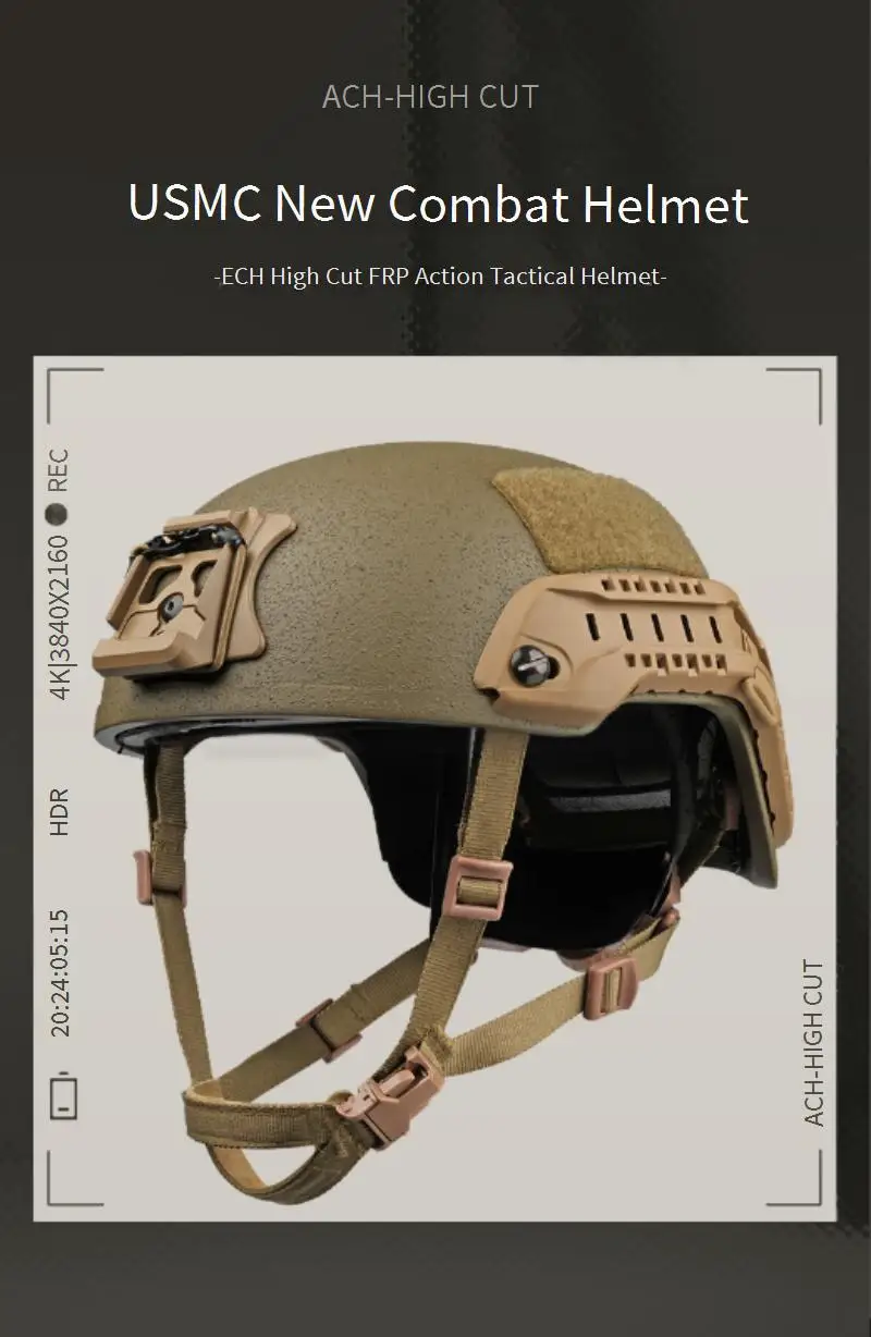 Vista frontal del casco MICH2001