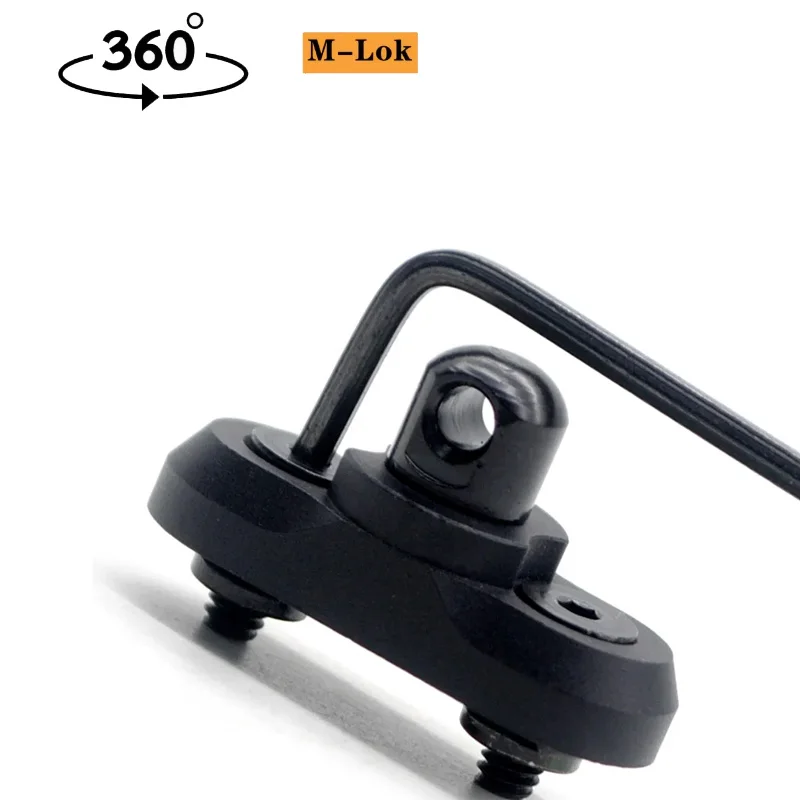 Adaptador montaje giratorio sistema M-LOK con hebilla de correa