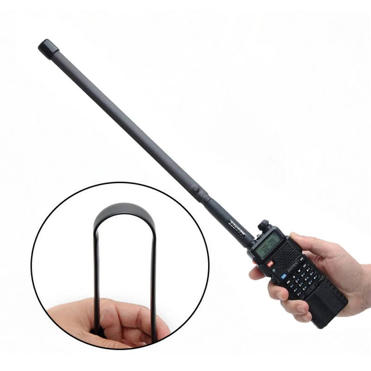 Antena táctica ABBREE CS 39CM conector SMA hembra/macho antena suave UHF VHF de doble banda para Radioaficionado Baofeng Quansheng Abbree - imagen 2