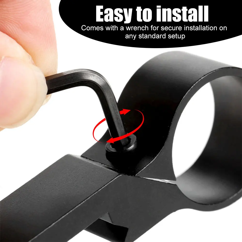 Anillo para linterna compensada de 1 ", soporte para anillo de alcance, linterna, antorcha, soportes láser para riel Picatinny estándar de 20mm y 7/8 pulgadas/Weaver - imagen 3