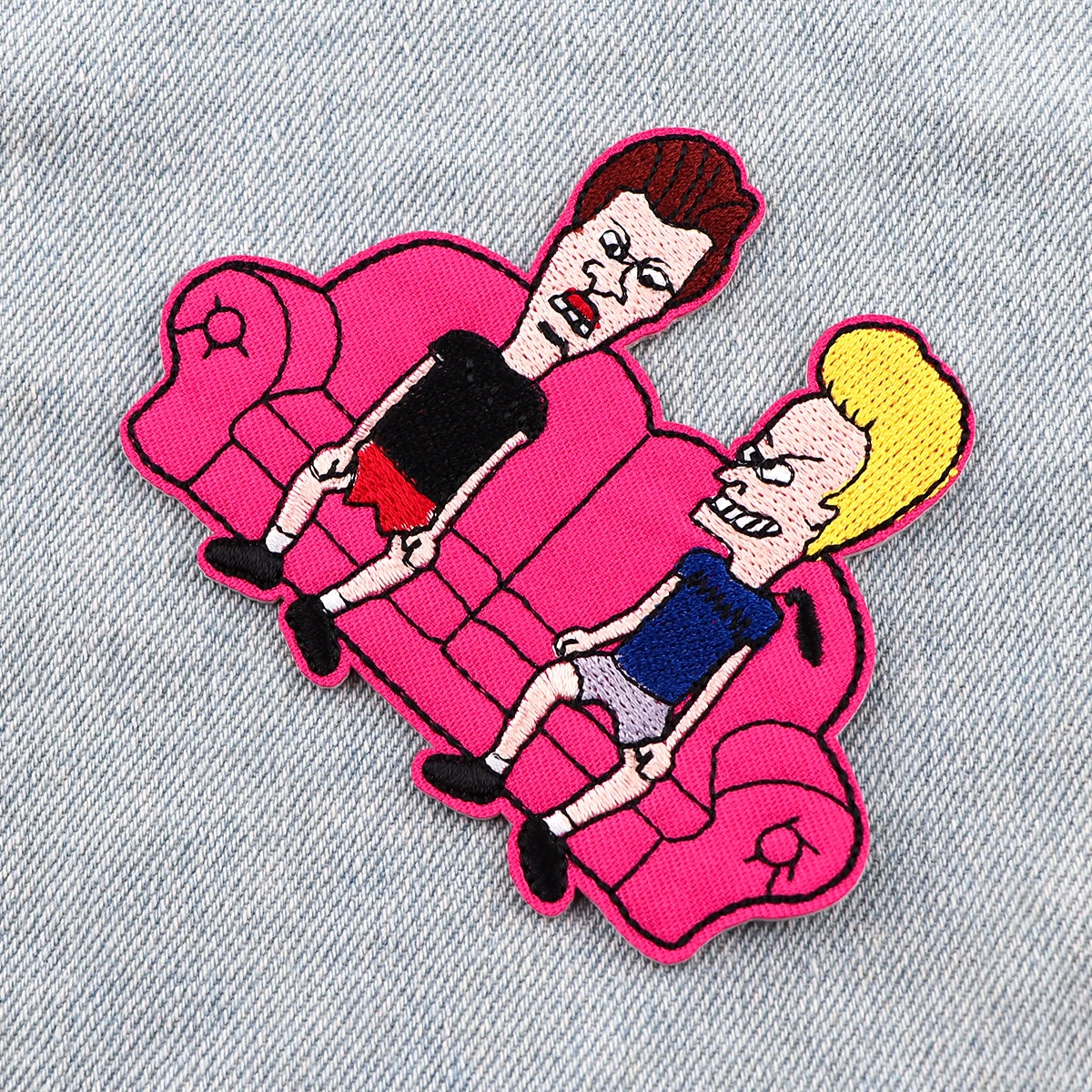 Parches de conversación nocturna de dibujos animados para ropa, bonitos parches bordados en ropa, parche para planchar para mochila/insignia adhesiva para chaqueta - imagen 4