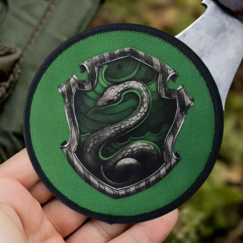 Parche con estampado de serpiente de batalla, chaleco táctico, sombreros con gancho y bucle, insignia de moral, mochila, pegatinas decorativas, parches para brazalete para ropa