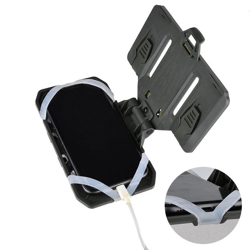 WADSN-Soporte de navegación táctica soporte plegable para exterior caza teléfono móvil tablero de montaje Molle para 4,7 "-6,7" pantalla - imagen 3