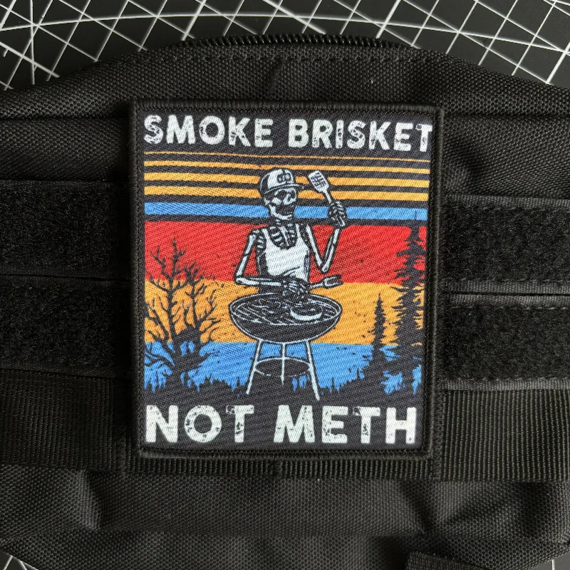 Parche táctico de esqueleto para barbacoa, insignia de moral, pegatina militar para mochila - imagen 2