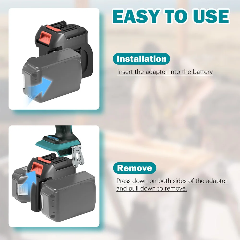 Convertidor de batería multifuncional apto para Makita 2 en 1 taladro de impacto eléctrico llave destornillador convertidor de batería de iones de litio - imagen 4