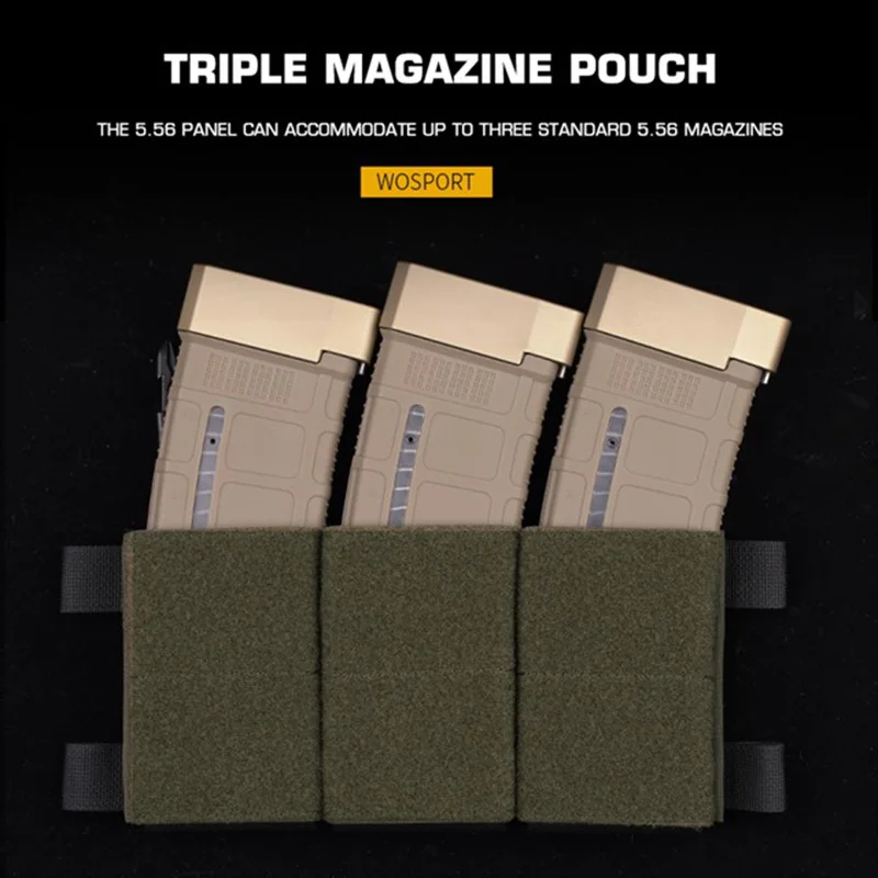 Portador de placa táctico de doble uso, bolsa magnética 5,56, accesorios Airsoft - imagen 3