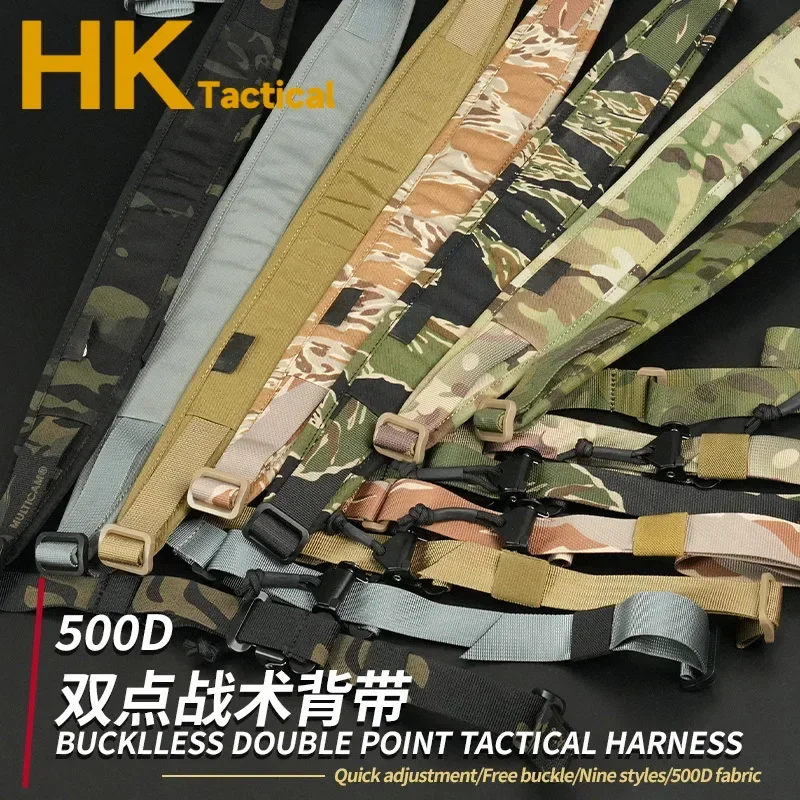 Correa táctica QD Sling, armas extraíbles, liberación rápida, correa de hombro 500D de 2/1 punto, correa multifunción portátil para exteriores - imagen 3