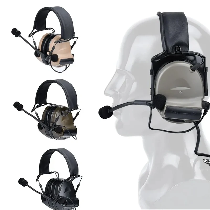 WADSN-auriculares tácticos C2 Comta 2, comunicación para caza al aire libre, tiro, accesorios Airsoft, Kenwood U94 PTT - imagen 4