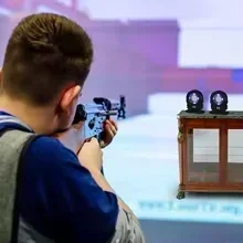 Prueba láser de puntuación electrónica de inducción infrarroja, práctica de tiro sensible al Color con efectos de sonido, equipo de juguete de entrenamiento - imagen 2