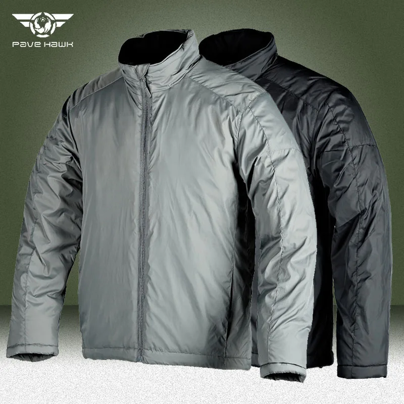 Parkas reflectantes militares para hombre, chaquetas de plumón tácticas gruesas, ligeras, a prueba de viento, impermeables, exteriores, Invierno