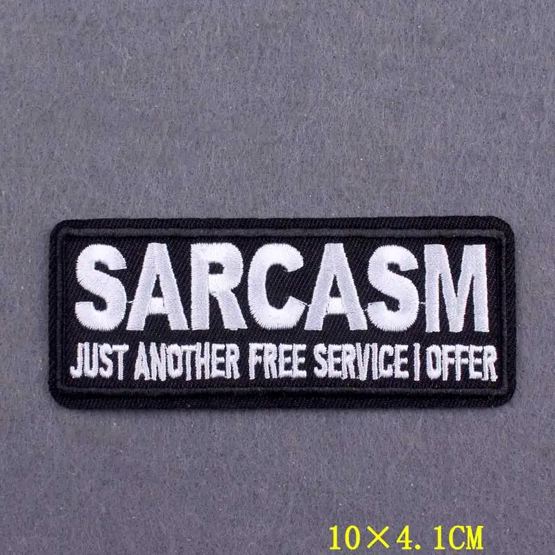 5 unids/lote parche para planchar parches con eslogan blanco y negro para ropa palabras DIY parches para ropa parche bordado en rayas para ropa - imagen 2