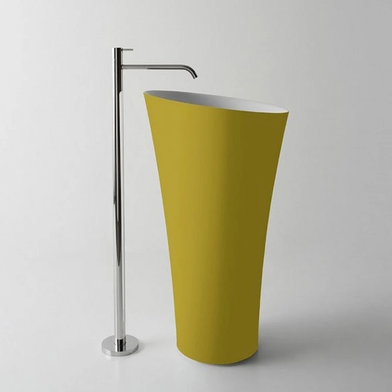 Color personalizado amarillo verde azul balcón hotel exterior columna de pie lavabo lavabo lavabo piscina - imagen 5