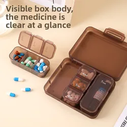 Pastillero táctico compacto impermeable para viaje y botiquín