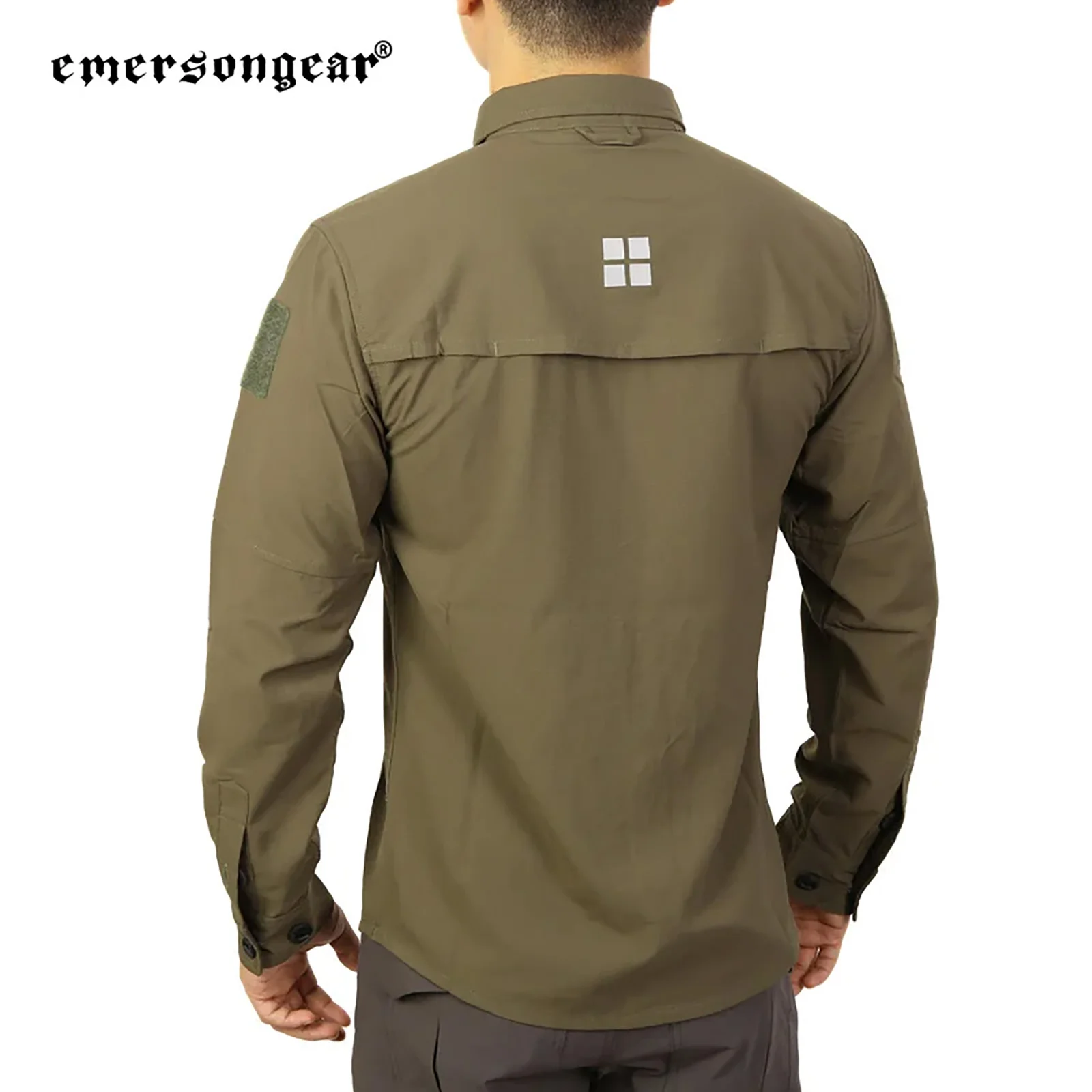 Emersongear-Camisa de manga larga para hombre, camisetas tácticas, Tops informales para acampar, caza y senderismo, color azul, TR41 OD - imagen 5