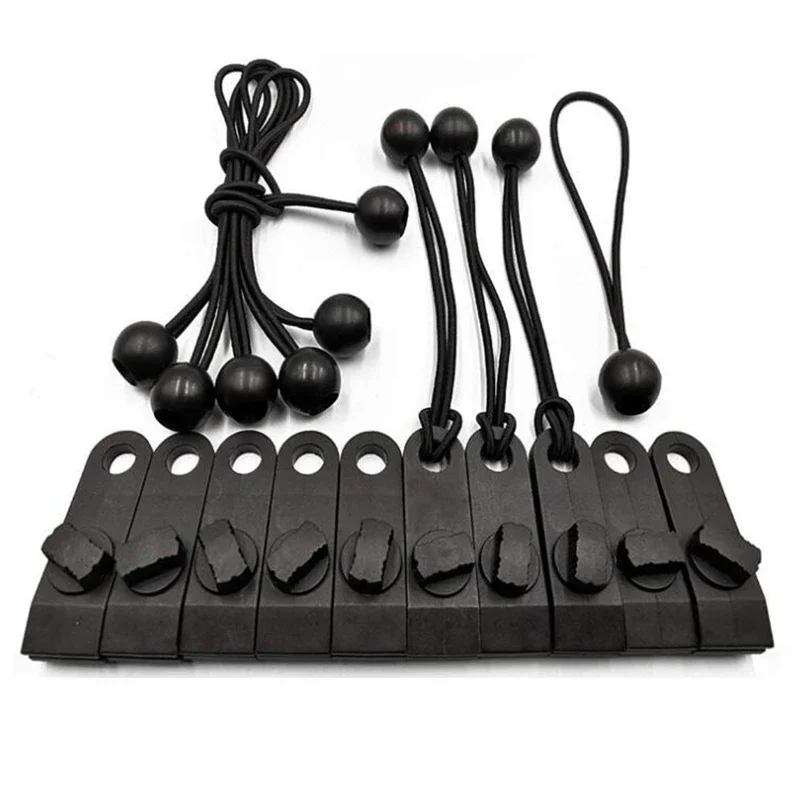 Clips para lona, abrazaderas para lona con agarre de bloqueo resistente, con cuerdas elásticas de bola, Clips fuertes para tienda de campaña, toldos para lona para acampar al aire libre, caravana - imagen 2