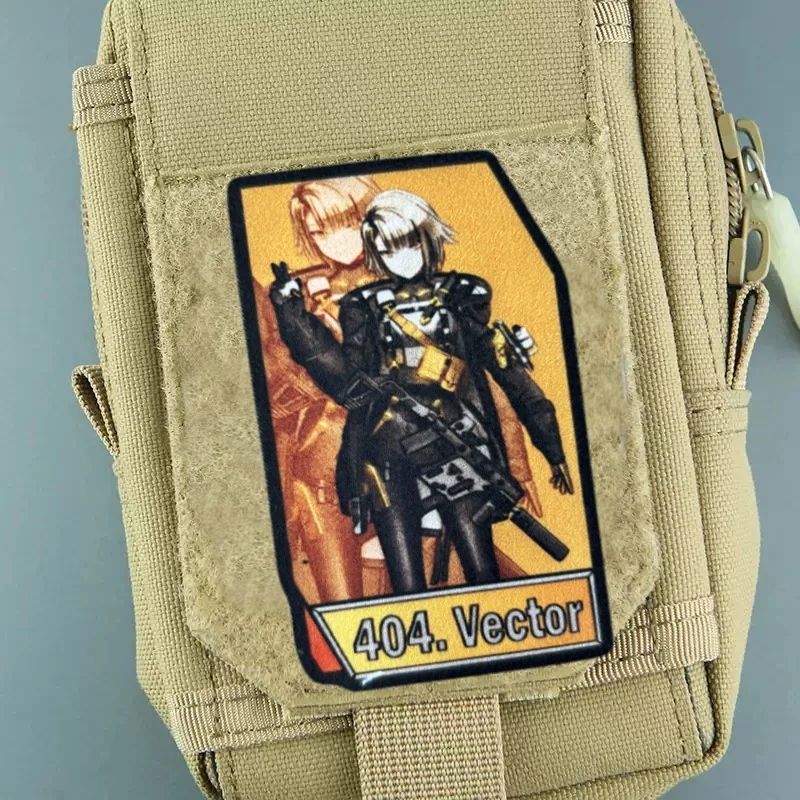 Parche de Anime "404.Vector", insignias de moral de pistola táctica, brazalete estampado, gancho, parches militares, pegatina para mochila para ropa - imagen 3