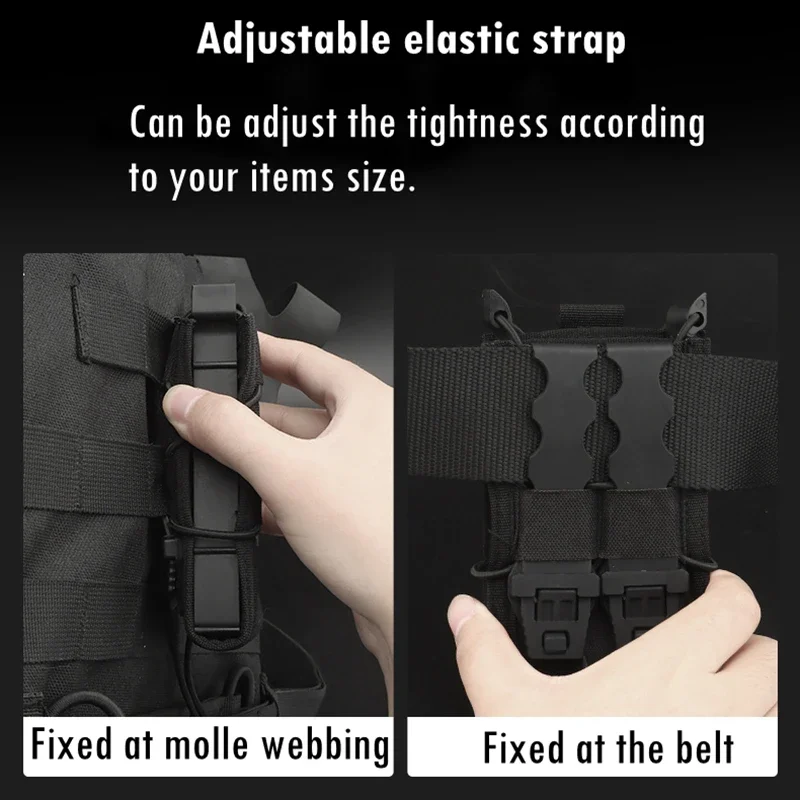 Bolsa táctica para revista 5,56, para AK AR M4 AR15, bolsa individual Mag para tiro al aire libre, Rifle de caza, bolsa Molle Pitol - imagen 5