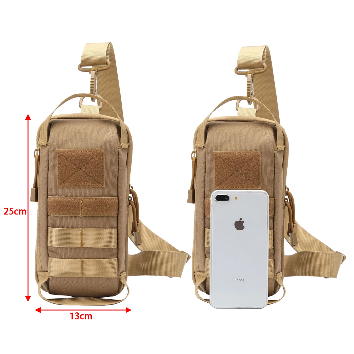 Bolsa táctica para pistola de ocultación IWB, funda para pistola, correa de hombro Molle, bolsillos de caza para G43 G17 1911 G19 Taurus G2C HK USP - imagen 3