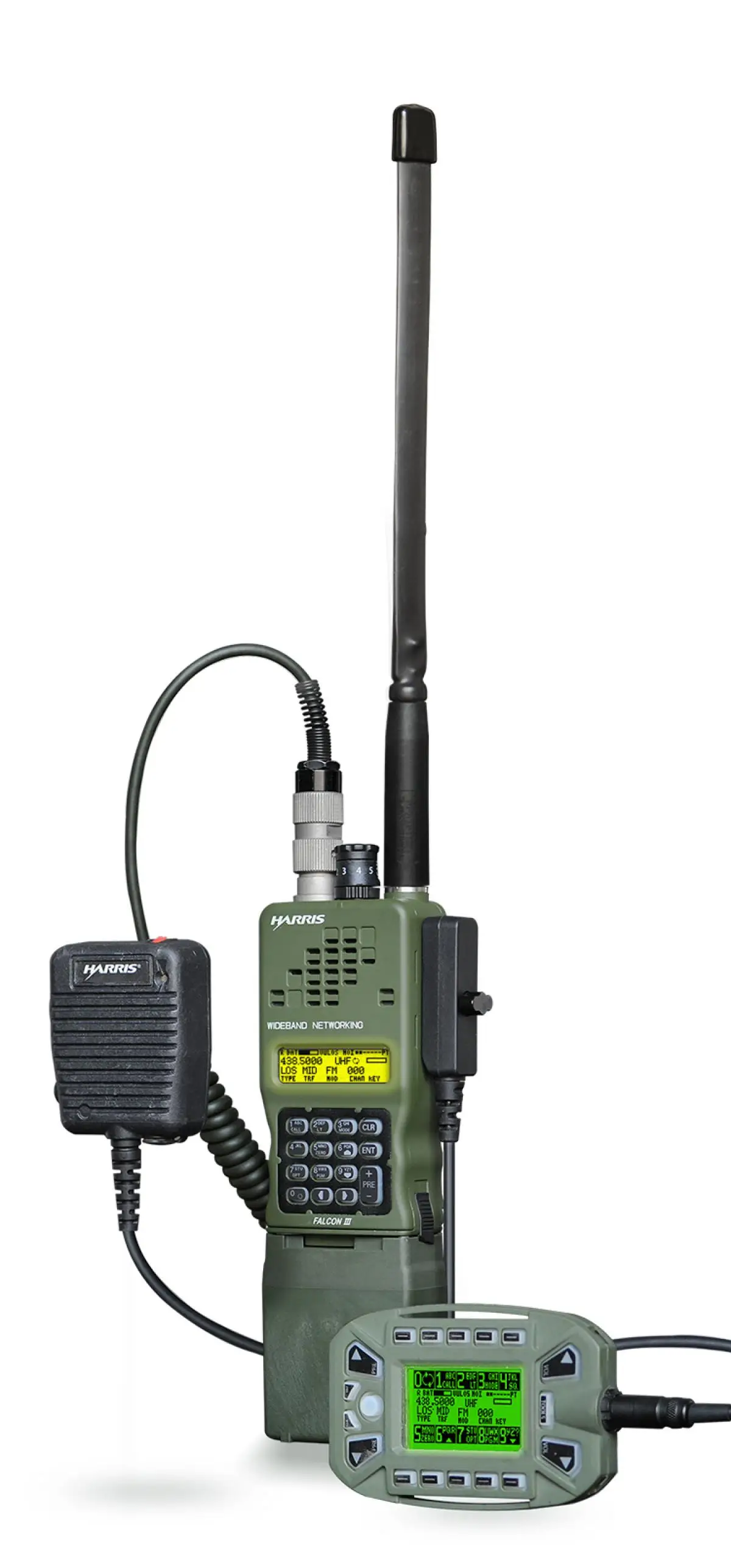 An/prc-152 (A) Auricular de radio de comunicación totalmente metálico Panel de separación/cable de datos KDU - imagen 2