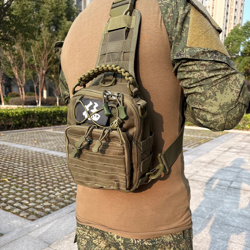 Bolso táctico de camuflaje para el pecho, bandolera de un solo hombro con respuesta rápida para exteriores - imagen 2