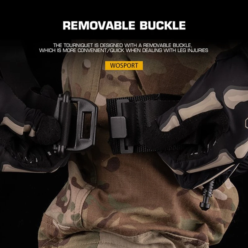 WOSPORT SOF Torniquete 4.0 Botiquín táctico de supervivencia de primeros auxilios Negro ligero para juegos CS de emergencia al aire libre Aluminio Poliéster PP - imagen 4