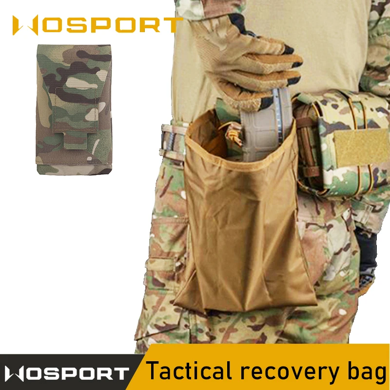 Bolsa de almacenamiento de recuperación de revistas MOLLE, equipo de caza, bolsa de recuperación de revistas táctica, plegable rápidamente