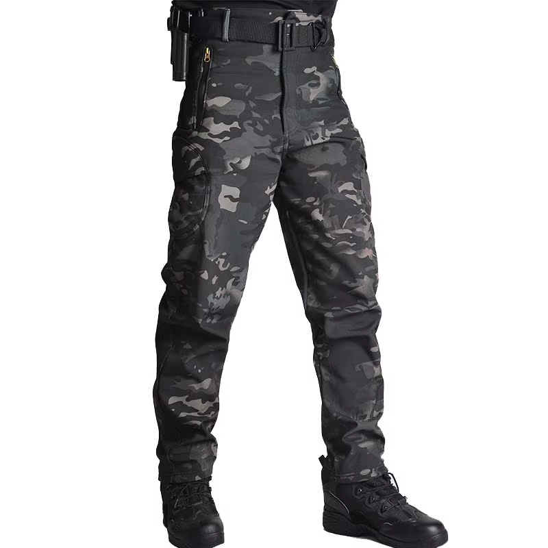 Pantalón táctico invierno forro polar camuflaje cargo resistente agua