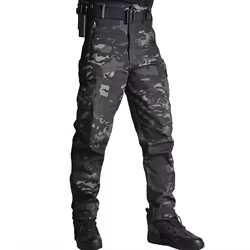Pantalón táctico invierno forro polar camuflaje cargo resistente agua