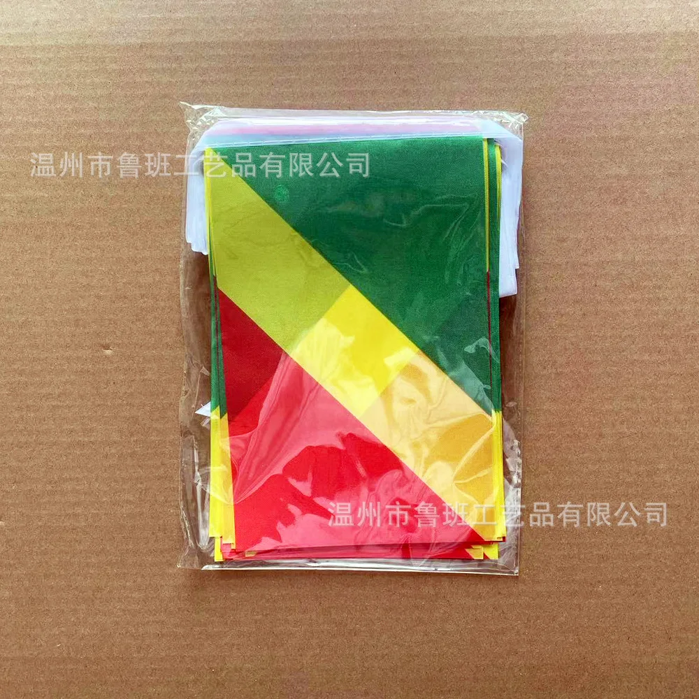 SKY FLAG-banderas de bandera de la República del congo, 14x21cm, 20 unidades por lote - imagen 2