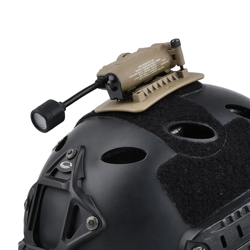 Lámpara de cabeza Sidewinder casco táctico luz estroboscópica rojo verde azul blanco luz IR LED estroboscópica IFF iluminación auxiliar de caza al aire libre - imagen 3