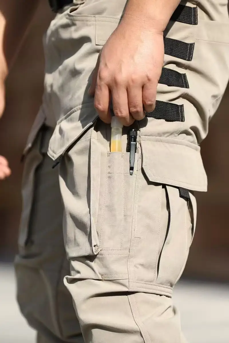 Pantalones tácticos militares hombre para senderismo con bolsillos - imagen 3
