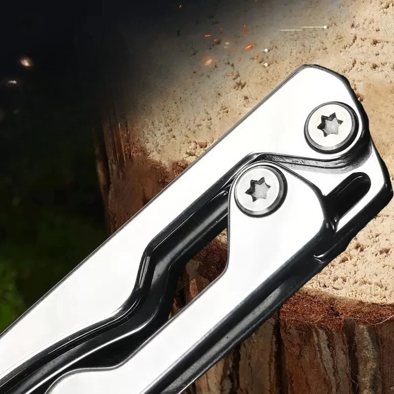 Cuchillo plegable táctico de acero para supervivencia al aire libre - imagen 3