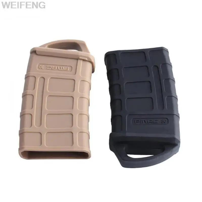 Funda de goma para cargador táctico M4/M16, funda magnética de 5,56mm, bolsa de silicona para pistola militar, accesorios de caza para Airsoft - imagen 4