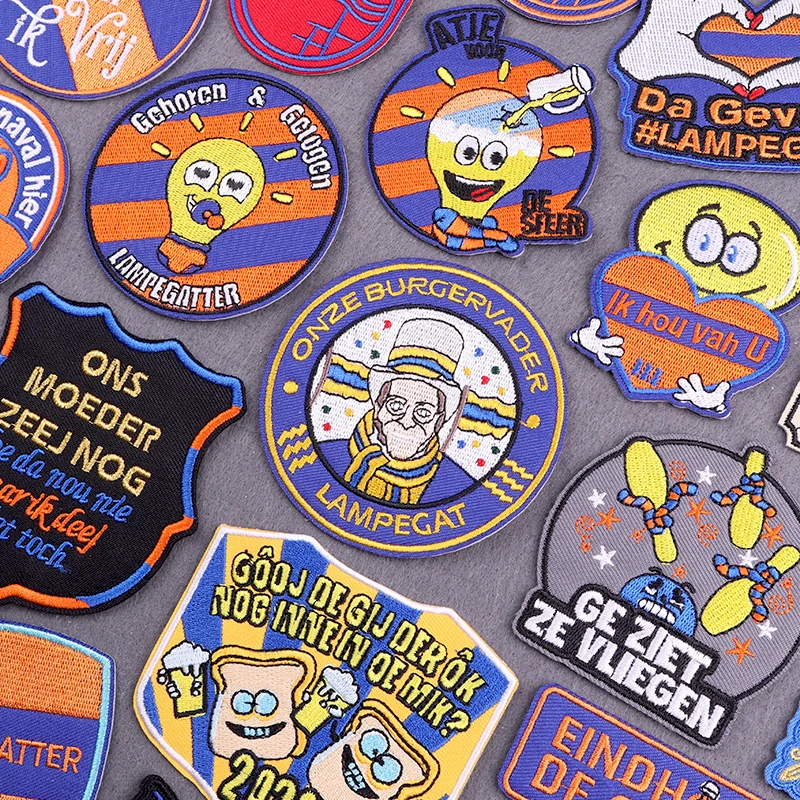 Lampegat-parche bordado de Carnaval de Países Bajos, parches termoadhesivos para planchar en la ropa, pegatinas, insignias