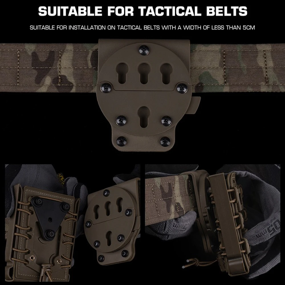 Adaptador de funda de pistola RTI DUTY, sistema de bloqueo rápido, cinturones tácticos de Airsoft con código G, funda para pierna caída, plataforma de montaje/de liberación rápida - imagen 3