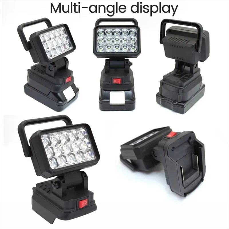 Para Makita 18V Li-ion batería herramienta accesorios 15 cuentas LED luz de trabajo lámpara linterna antorcha foco herramienta de emergencia luz - imagen 3