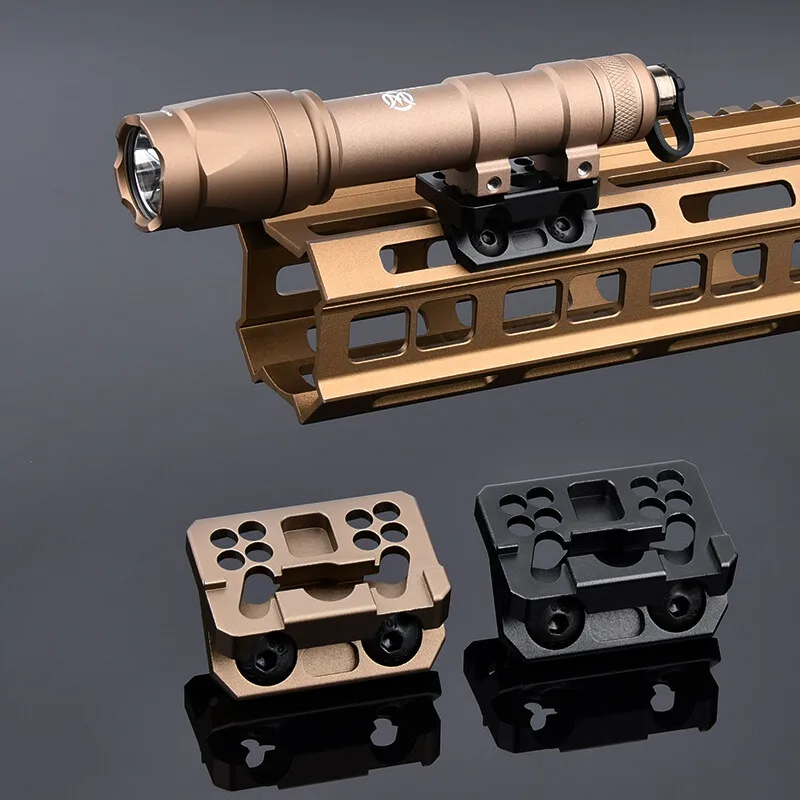 WADSN Airsoft linterna Surefir Base de montaje en desplazamiento lateral para M300 M600 Scout luz Mlok Keymod 20mm Picatinny Rail - imagen 5