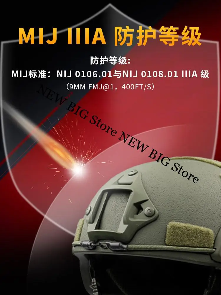 Casco táctico antibalas MICH UHMWPE, suspensión Wendy, NIJ IIIA - imagen 2