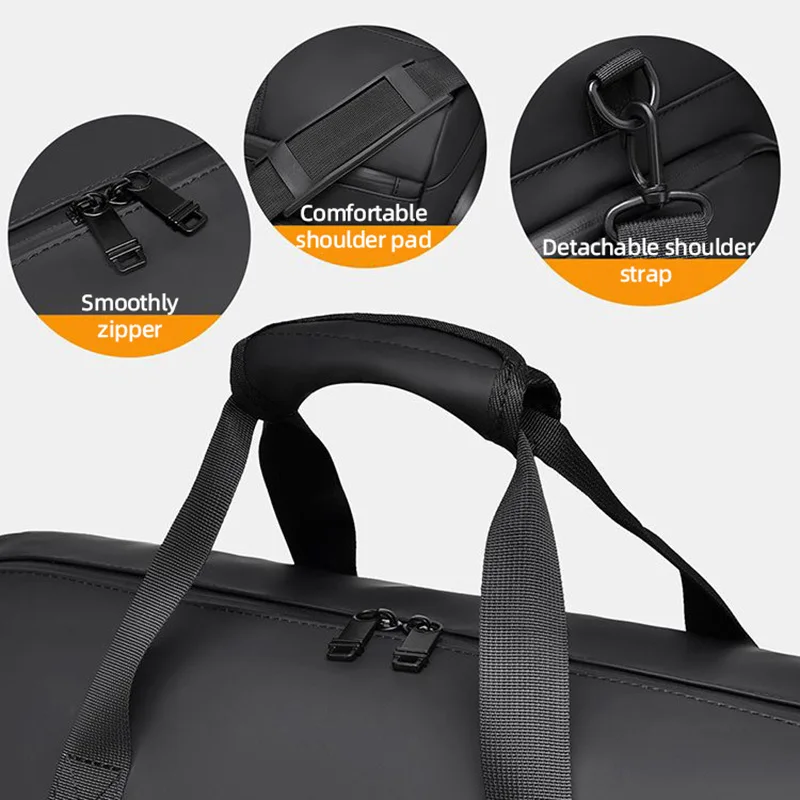 Bolsa de lona para gimnasio, Fitness, Yoga, viaje, bolso seco y húmedo, para acampar al aire libre, senderismo, natación, con paquete de zapatos, bolso de equipaje de fin de semana - imagen 5