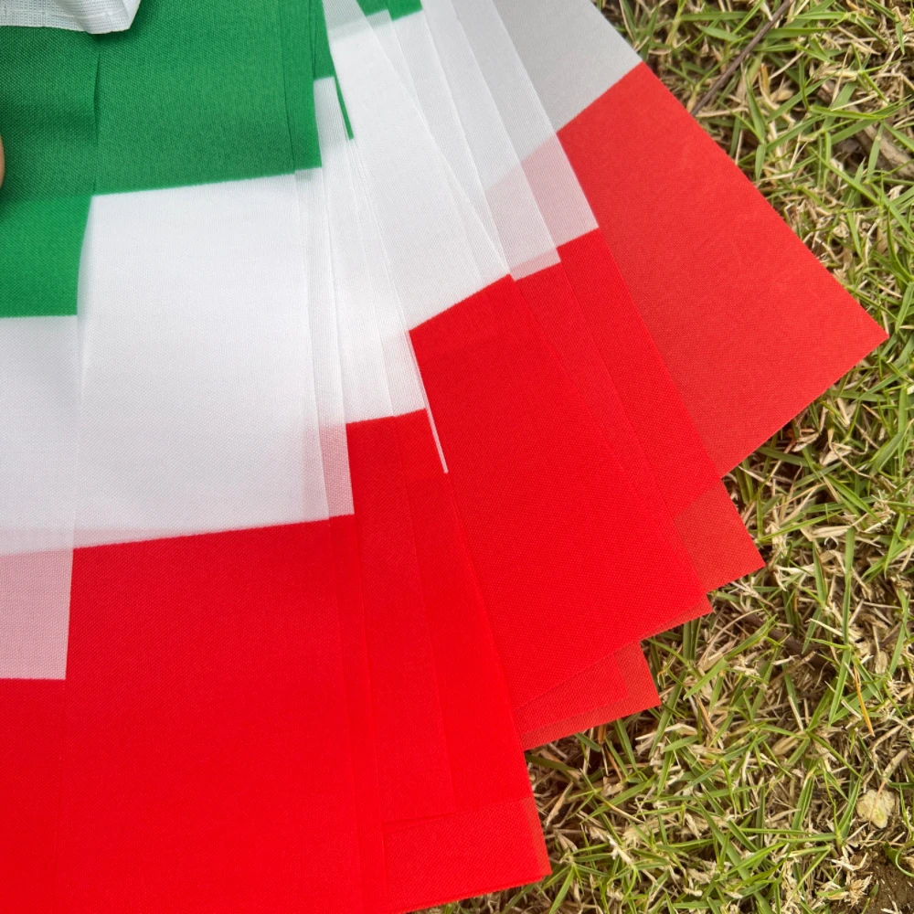 Banderas italianas, banderines italianos, 14x21cm, 20 piezas, banderines de cuerdas, festivales, fiestas y vacaciones - imagen 5