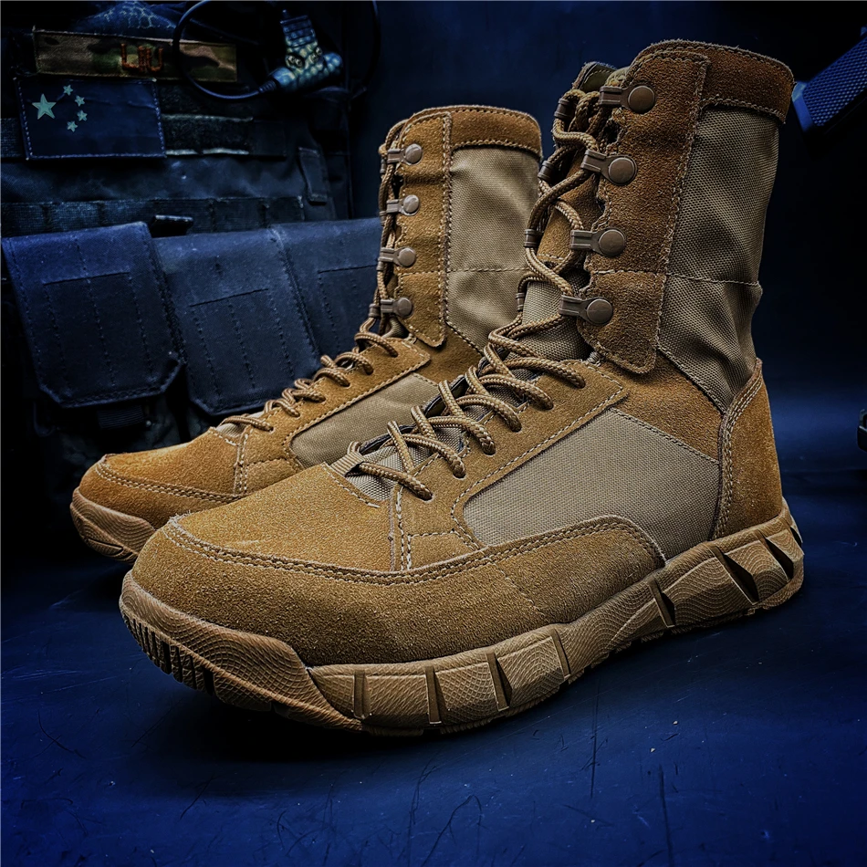 Botas de entrenamiento de escalada para hombre, zapatos ligeros para el desierto, senderismo al aire libre, transpirables, novedad de verano - imagen 2