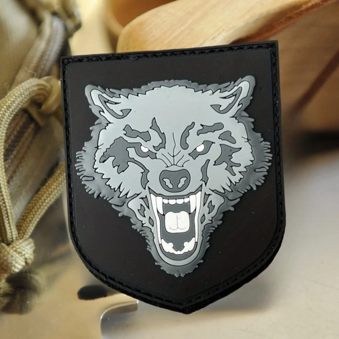 Parche táctico Wolf Morale, parches de gancho y bucle de PVC 3D para ropa, pegatina decorativa para mochila al aire libre - imagen 2