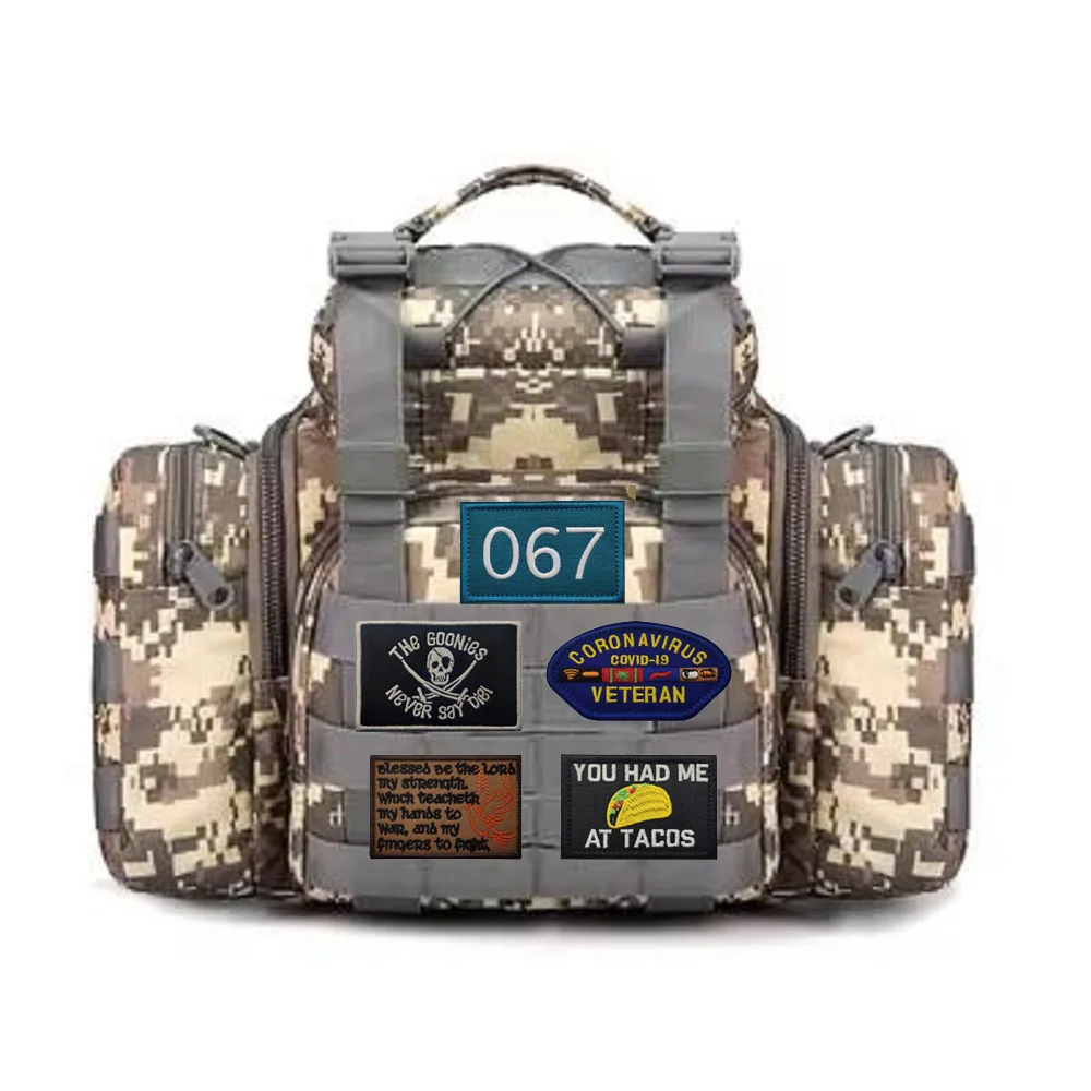 Pegatinas de tela con bordado en 3D para ropa, letras en inglés, ejército, azul marino, USMC, código 001, parches de mochila militar para exteriores - imagen 3