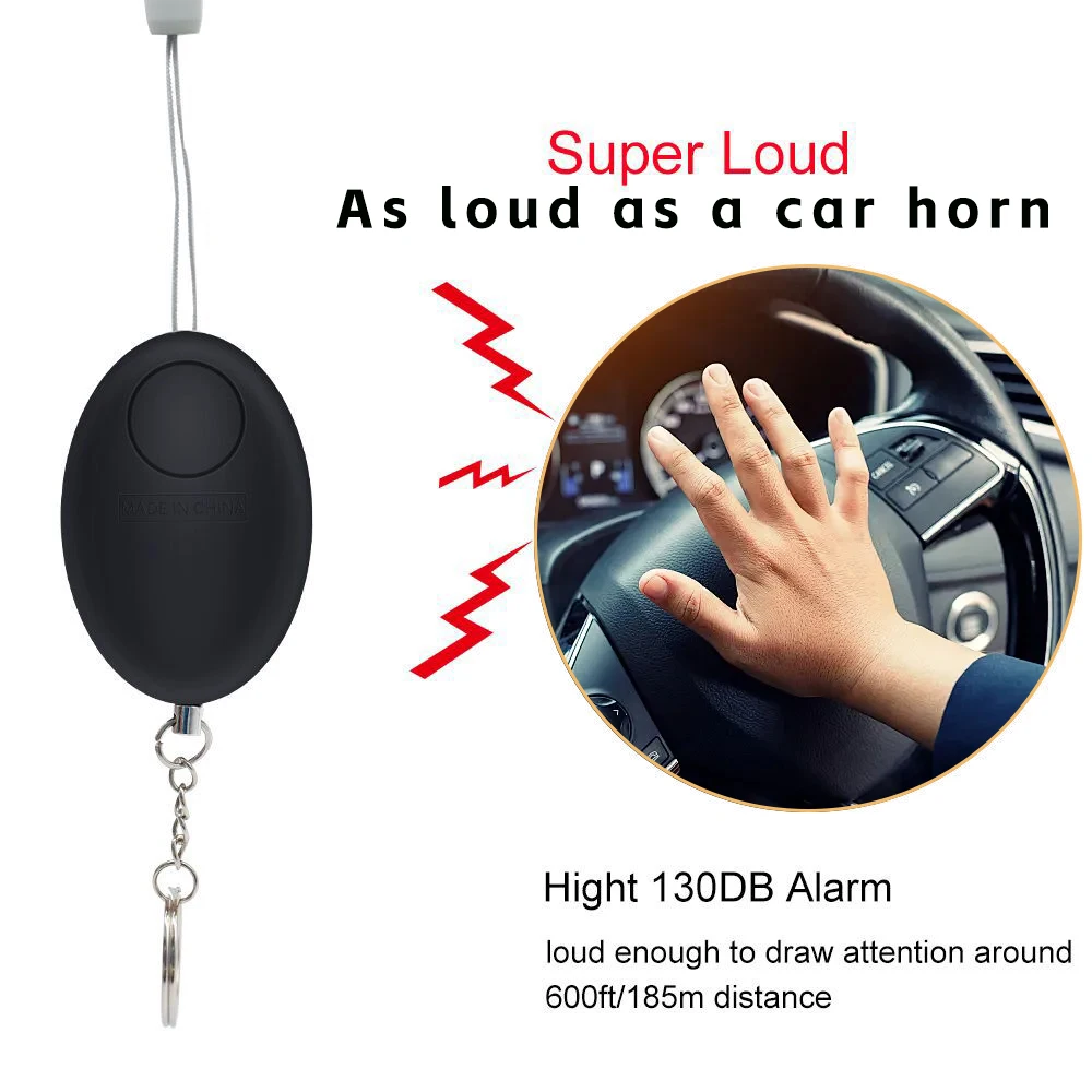 Alarma de autodefensa con forma de huevo de 120dB, llavero de grito fuerte barato para niñas y mujeres, alerta de protección de emergencia de seguridad Personal - imagen 4